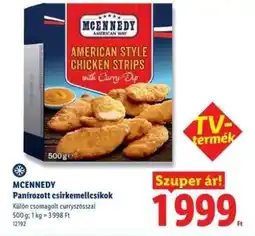 Lidl MCENNEDY Panírozott csirkemellcsíkok ajánlat