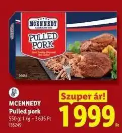 Lidl MCENNEDY Pulled pork ajánlat