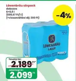 Interspar Löwenbräu sörpack ajánlat