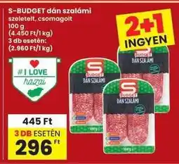 Interspar S-BUDGET dán szalámi ajánlat