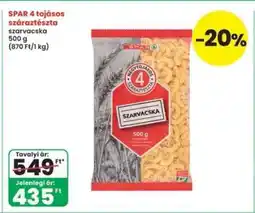 Interspar SPAR 4 tojásos száraztészta ajánlat