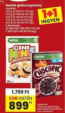 Interspar Nestlé gabonapehely többféle ajánlat