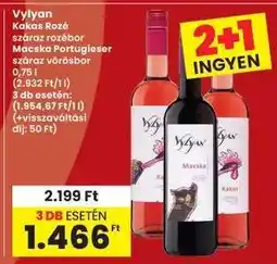 Interspar Vylyan Kakas Rozé száraz rozébor Macska Portugieser száraz vörösbor ajánlat