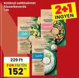 Interspar Kotányi salátaöntet fűszerkeverék ajánlat