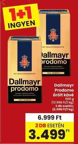 Interspar Dallmayr Prodomo őrölt kávé ajánlat