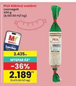 Interspar PICK Rákóczi szalámi ajánlat