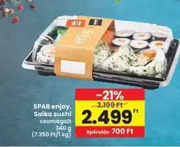 Interspar SPAR enjoy. Saiko sushi csomagolt ajánlat