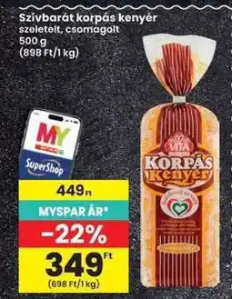 Interspar Szívbarát korpás kenyér ajánlat