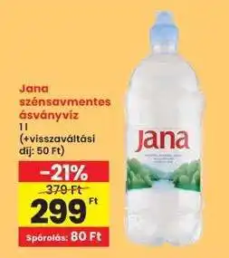 Interspar Jana szénsavmentes ásványvíz ajánlat