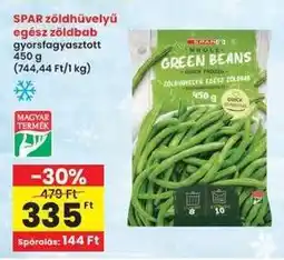 Interspar SPAR zöldhüvelyű egész zöldbab ajánlat