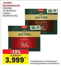 Interspar Jacobs kávékapszula ajánlat