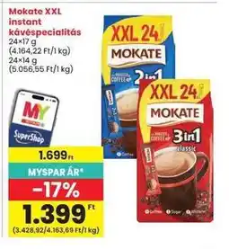 Interspar Mokate XXL instant kávéspecialitás ajánlat
