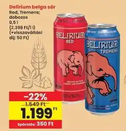 Interspar Delirium belga sör ajánlat