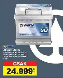 Interspar Varta akkumulátor ajánlat