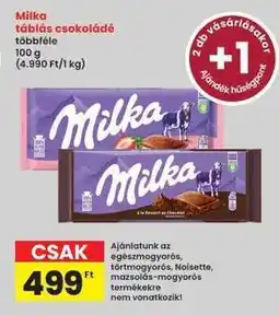 Interspar MILKA Táblás csokoládé ajánlat