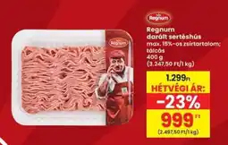 Interspar Regnum darált sertéshús ajánlat