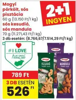 Spar Mogyi pörkölt, sós pisztácia, sós kesudió, sós mandula ajánlat