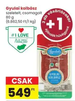 Spar Gyulai kolbász ajánlat