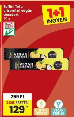 Spar Toffini Tofu citromízű vegán desszert ajánlat