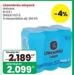 Spar Löwenbräu sörpack ajánlat