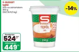 Spar S-BUDGET tejföl ajánlat