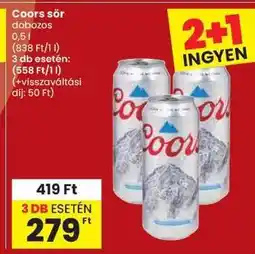 Spar Coors sör ajánlat