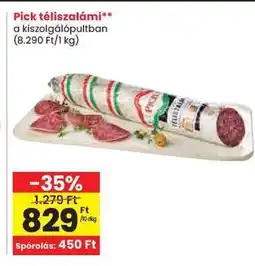 Spar PICK Téliszalámi ajánlat