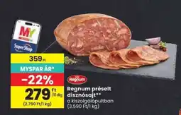 Spar Regnum préselt disznósajt ajánlat
