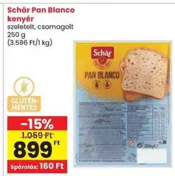 Spar Schär Pan Blanco kenyér ajánlat