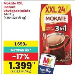 Spar Mokate XXL instant kávéspecialitás ajánlat