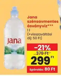 Spar Jana szénsavmentes ásványvíz ajánlat