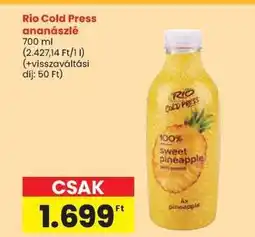 Spar Rio Cold Press ananászlé ajánlat