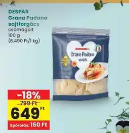 Spar DESPAR Grana Padano sajtforgács ajánlat