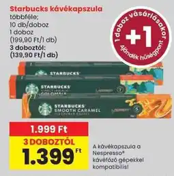 Spar Starbucks kávékapszula ajánlat