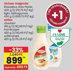Spar UNIVER Majonéz ajánlat