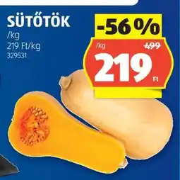 ALDI Sütőtök ajánlat