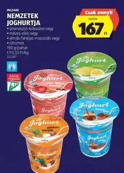 ALDI Milsani Nemzetek Joghurtja ajánlat