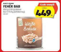 ALDI KING'S CROWN FEHÉR BAB ajánlat