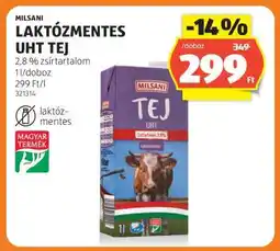 ALDI MILSANI LAKTÓZMENTES UHT TEJ ajánlat