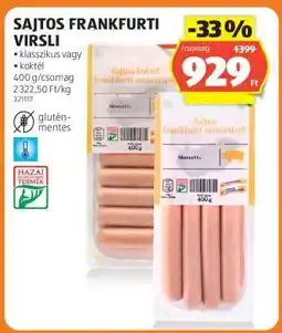 ALDI SAJTOS FRANKFURTI VIRSLI ajánlat
