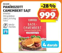 ALDI MILSANI PANÍROZOTT CAMEMBERT SAJT ajánlat