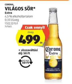 ALDI CORONA VILÁGOS SÖR Extra ajánlat
