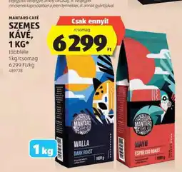 ALDI MANTARO CAFÉ SZEMES KÁVÉ, 1 KG ajánlat