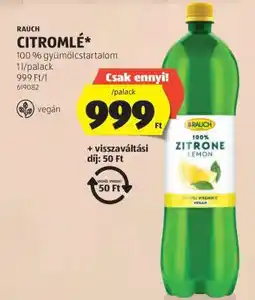 ALDI Rauch Citromlé ajánlat