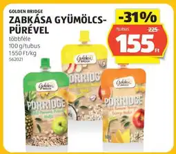ALDI GOLDEN BRIDGE ZABKÁSA GYÜMÖLCS-PÜRÉVEL ajánlat