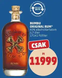 PENNY Bumbu Original rum ajánlat