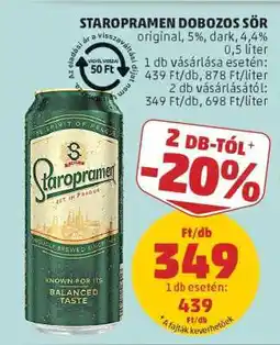 PENNY Staropramen dobozos sör ajánlat