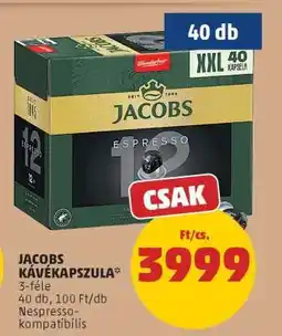 PENNY Jacobs kávékapszula ajánlat