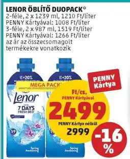 PENNY Lenor Öblítő Duopack ajánlat