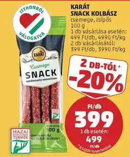 PENNY KARÁT SNACK KOLBÁSZ ajánlat